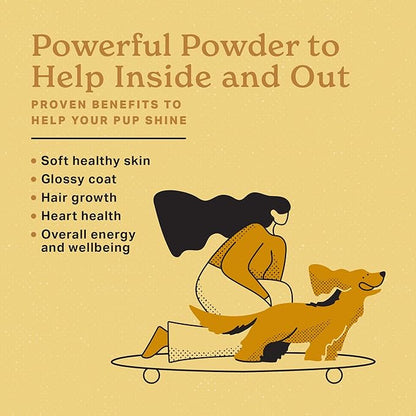 The Missing Link Skin & Coat + Probiotics Supplement 1lb Bag - Powerful Superfood Powder for Dogs Supports Healthy Skin & Glossy Coat, Promotes Hair Growth