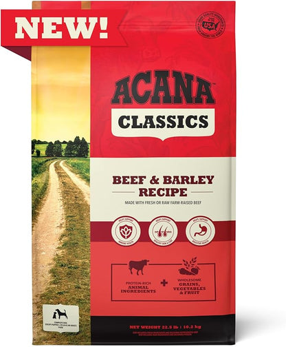 ACANA Classics Dry Dog Food Beef and Barley Recipe 22.5lb Bag