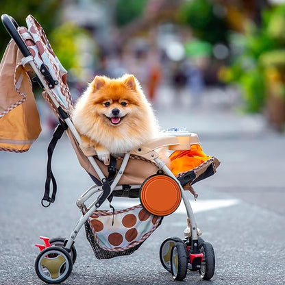 5 Pack Collapsible Dog Bowl Travel Portable Pet Bowls [12oz],Expandable Foldable Food Water Feeding Dishes for Traveling Hiking Walking,with Carabiners