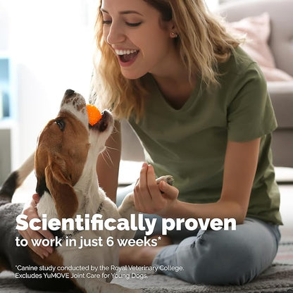 YuMOVE Hip & Joint Supplement for Dogs with Glucosamine, Hyaluronic Acid, Green Lipped Mussel & Omega 3 Joint Supplement - Regular and Advanced Strength (120ct, Chewable Tablets)