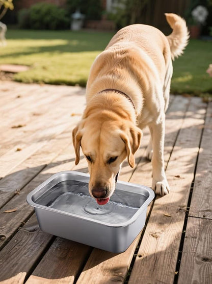 1.5 Gallons Large Dog Bowls - Food Grade Stainless Steel Dog Water and Food Bowl No Spilling, High Capacity for Medium Large Breed Dogs Indoor Outdoor