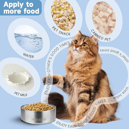 StarSpeed 42oz Stainless Steel Dog Bowls with Rubber Bottom Non-Slip Double Wall Metal Outdoor Dog Food and Water Bowls Weighted Insulated Pet Feeding Bowl for Small,Medium Sized Dogs or Cats