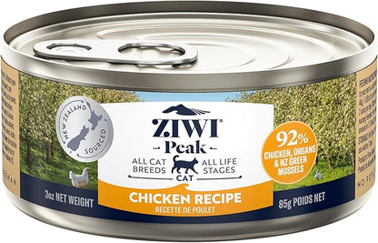 ZIWI Peak Canned Wet Cat Food – All Natural, High Protein, Grain Free, Limited Ingredient, with Superfoods (Chicken, Case of 24, 3oz Cans)