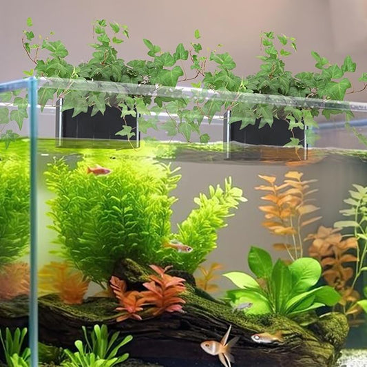2 PCS Aquarium Plant Holder Top Hanging Fish Tank Plant Pot Aquarium Planter Cups for Water Feature Decoration