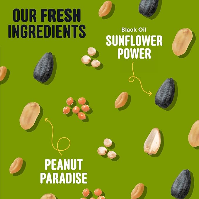 All Birds Wild Bird Seed – 10 lb. Classic Blend with Black Oil Sunflower, White Millet, Safflower, Peanuts & Sunflower Hearts – Balanced Bird Food for Outside Feeders