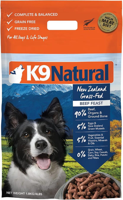 K9 Natural Freeze Dried Dog Food Beef 4lb