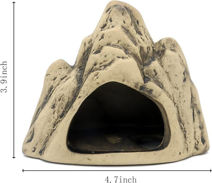 ALEGI Aquarium Ceramic Decoration Mountain, Cave Rock for Cichlids, Betta Fish Tank (Mountain)