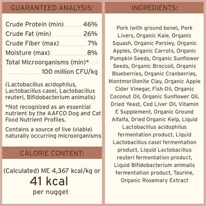 Primal Freeze Dried Raw Dog Food Nuggets, Pork, Complete & Balanced Meal, Also Use as Topper or Treat, Premium, Healthy, Grain Free, High Protein Raw Dog Food, 5.5 oz