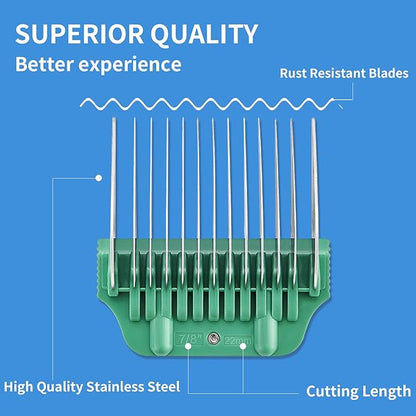 22MM 7/8Inch Pet Grooming Clipper Attachment Guard Comb, for Wide A5 Blades, Compatible with Andis, Conair, Wahl, Laube, Thrive, Bucchelli, or other A5 Series, Only Fit for 10W/15W/30W Wide Blade