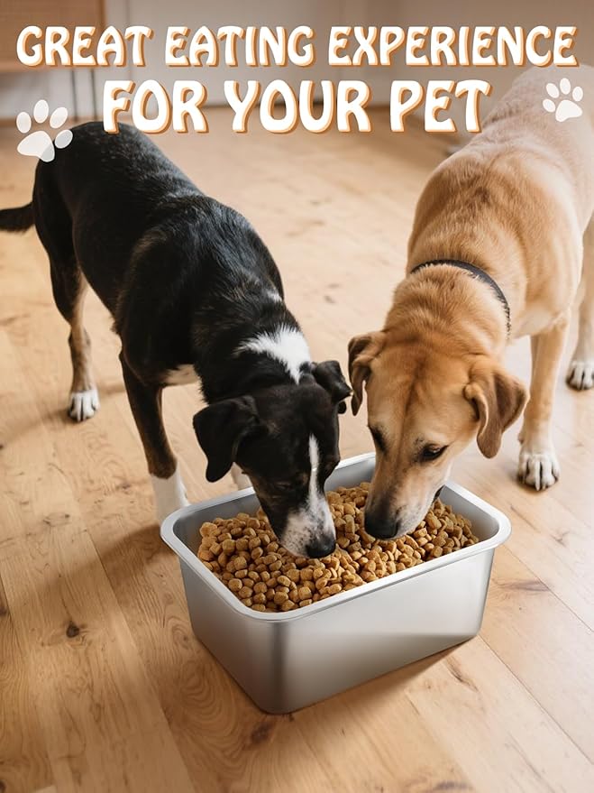 3 Gallons Extra Large Dog Bowls - Durable Food Grade Stainless Steel Dog Water and Food Bowl No Spilling, High Capacity for Large Breed Dogs Indoor Outdoor