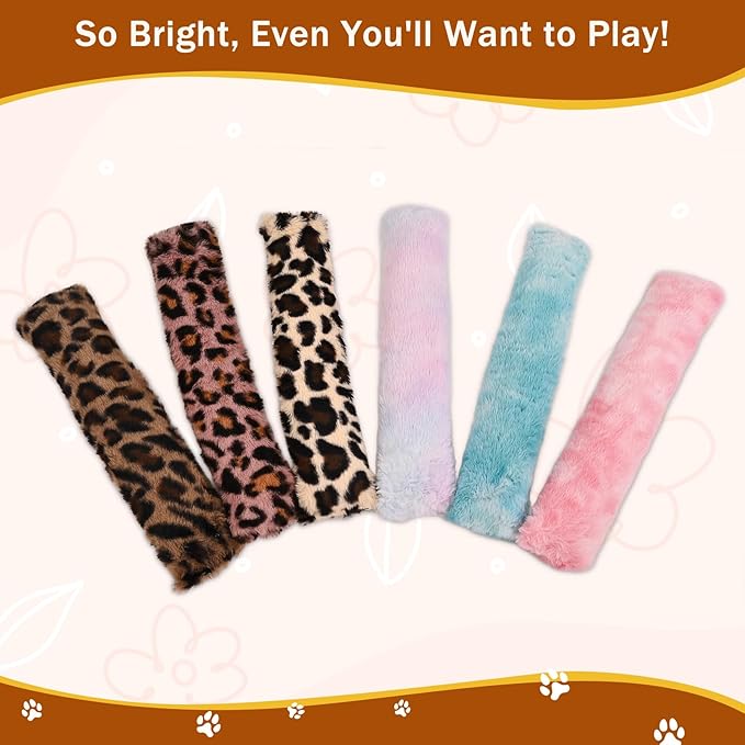 3Pcs Leopard Print Cat Kicker Toy with Organic Catnip - Durable Chew Pillow for Indoor Cats, Plush Catnip Toys for Play & Calming, Soft Cat Bed Stuffing (Solid Color)