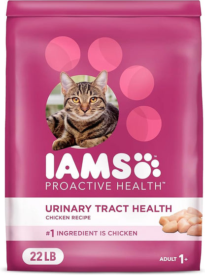 IAMS Proactive Health Adult Urinary Tract Healthy Dry Cat Food with Chicken, 22 lb. Bag