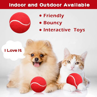 Yunsailing 30 Pieces Dog Tennis Balls Bulk 2.5 Inch Tennis Balls for Dogs Colored Mini Pet Toy Bulk for Large Medium Small Puppy Training Exercis(Multicolor)