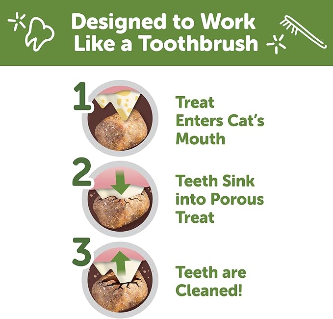 WHIMZEES Wellness Cat Dental Treats, Natural Chews, Chicken and Tuna Flavor, (2 Ounce Bag)