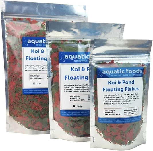 Aquatic Foods Inc. Koi & Pond Fish Krill Flakes. Arctic Krill Flakes which Contain Natural Carotenoids & Astaxanthin That Will Enhance The Vibrant Colors of Fish...WL…5-lbs Poly Bag