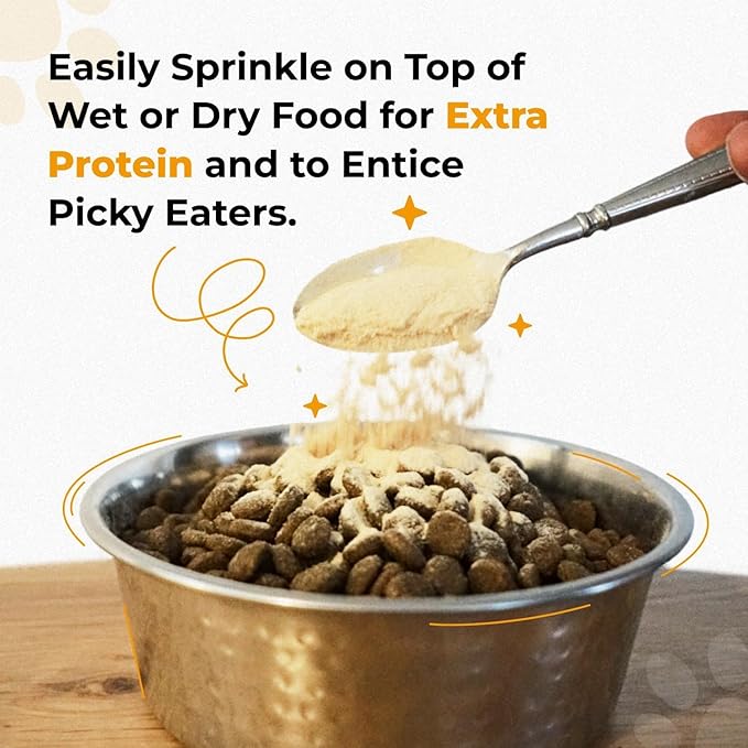 Chicken Bone Broth for Dogs - Chicken Flavor Dog Rehydration Powder - Dog Water Flavor Enhancer for Picky Eaters - Bone Broth for Cats - Drizzlers for Dogs - Made in USA