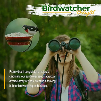 Wildlife Sunflower Hearts & Chips for Bird Feeding and Wildlife Bird attracting, Non-GMO and USA Grown, 50 lbs