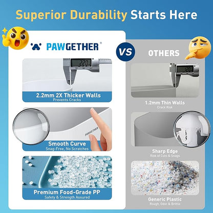 PAWGETHER® Gravity Cat Feeder, Self-Dispensing Dog Food Dispenser, Pet Food Station 1 Gallon/3.5L Capacity Automatic Pet Feeder Cat & Dog Food Bowl, Easy to Fill