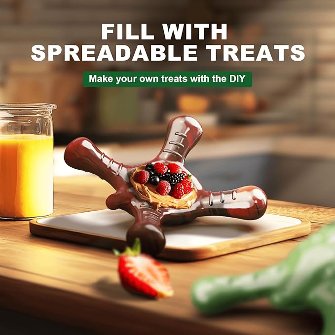 Tough Dog Chew Toy for Aggressive Chewers – Durable Bacon Flavored Nylon Bone for Large Dogs, Fillable Dental Toy for Teething, Indoor Chewing & Crate Training, Boredom Relief Gift