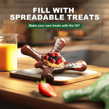 Tough Dog Chew Toy for Aggressive Chewers – Durable Bacon Flavored Nylon Bone for Large Dogs, Fillable Dental Toy for Teething, Indoor Chewing & Crate Training, Boredom Relief Gift