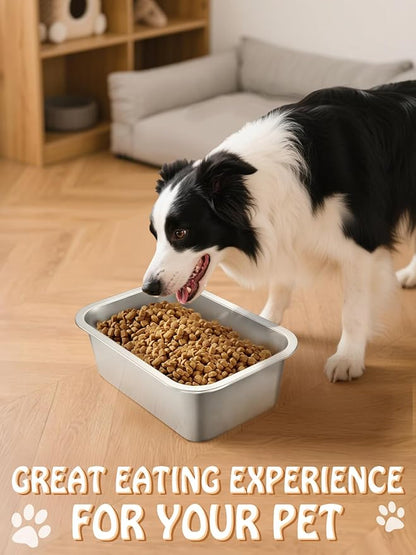 1.5 Gallons Large Dog Bowls - Food Grade Stainless Steel Dog Water and Food Bowl No Spilling, High Capacity for Medium Large Breed Dogs Indoor Outdoor