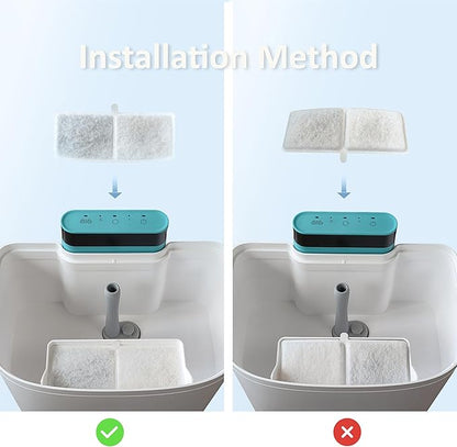 PET LAYSON Pumpless Cat Water Fountain Filter,Smart Cordless Pet Fountains Battery Operated 3.6L/122oz with Maglev Valve Technology Wireless Rechargeable Water Dispenser Filters (White, M1-8 Filter)