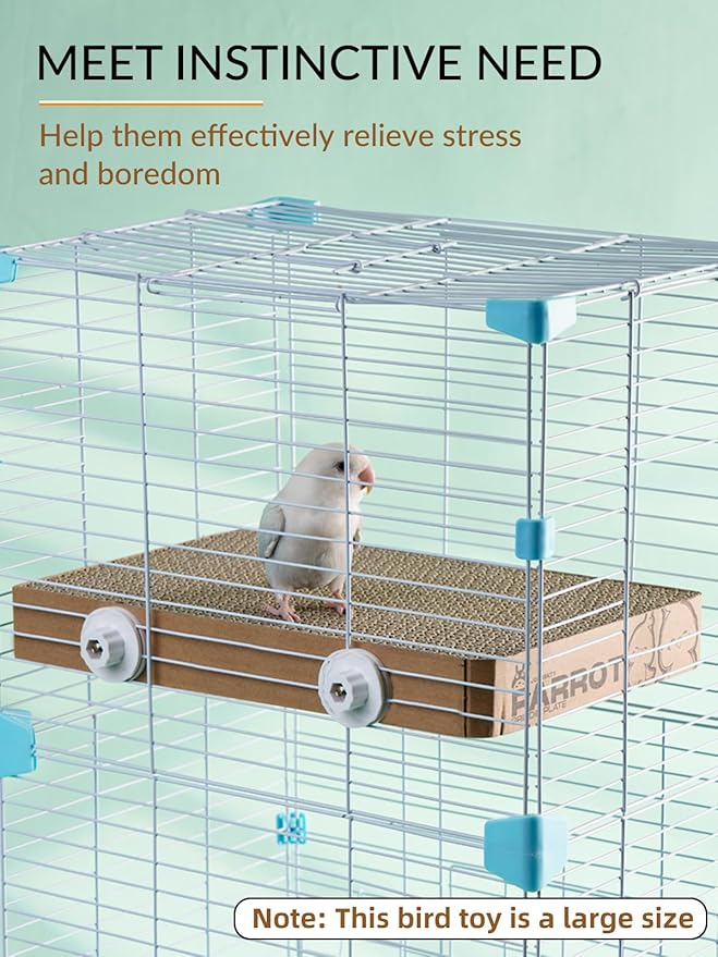 7.3 Inch Paper Bird Toys, Bird Platform, Parrot Toy, Help Birds Clean Beak, Release Stress, Reduce Boredom - Suitable for Budgie, Cockatiel, Lovebird, and Other Small to Medium-Sized Pet Birds
