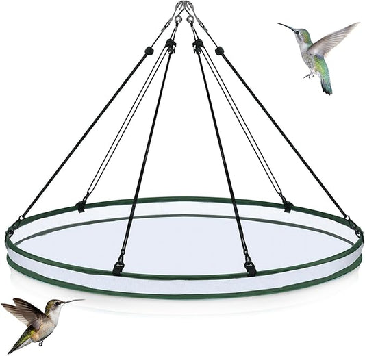 Universal Wild Bird Seed Catcher Hanging Hoop Platform Bird Seed Catcher Tray for Hummingbird Feeders Bee Feeder Outdoor Garden Accessories(2 Pieces,30 Inch)