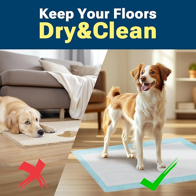 Extra Large Puppy Pads 28"x34",Super Absorbent Disposable Pee Pads for Dogs / Wee Wee Pads / Potty Training Pads, Incontinence Bed Underpads for Adults, 100 Count
