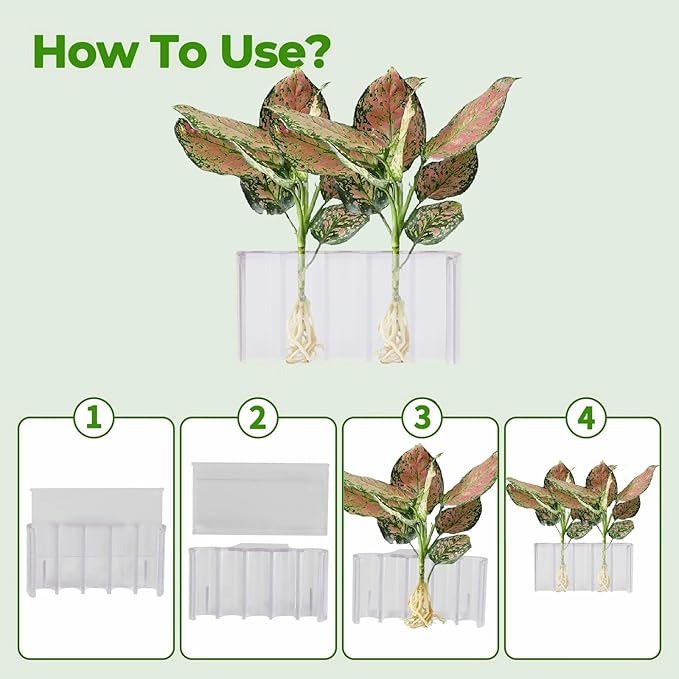 2 PCS Aquarium Plant Holder Top Hanging Fish Tank Plant Pot Aquarium Planter Cups for Water Feature Decoration