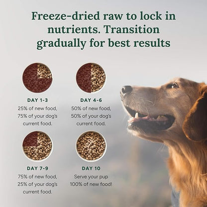 360 Pet Nutrition Freeze-Dried Raw Dog Food – Beef Recipe with Liver & Organs, High Protein with Omega-3s, Fruits, Veggies & Superfoods, Grain-Free, No Fillers, 3 lb – Made in USA