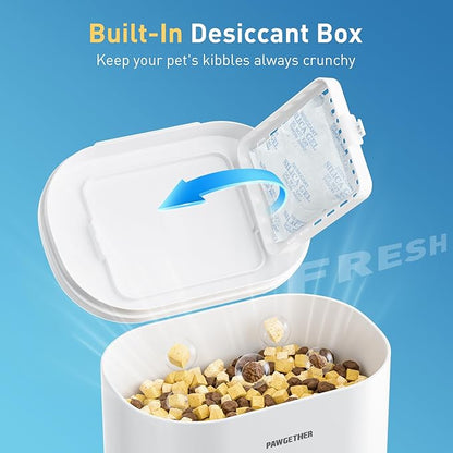 PAWGETHER® Gravity Cat Feeder, Self-Dispensing Dog Food Dispenser, Pet Food Station 1 Gallon/3.5L Capacity Automatic Pet Feeder Cat & Dog Food Bowl, Easy to Fill