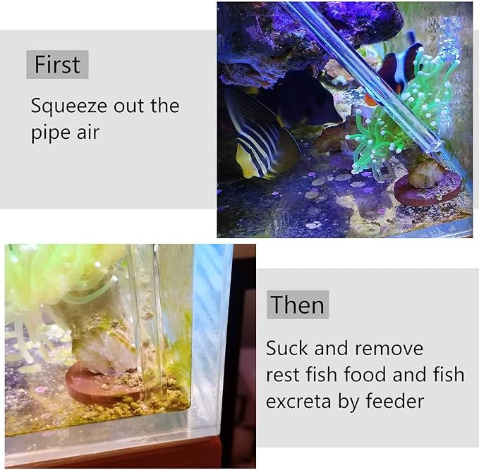 Aquarium Choice Coral Feeder Long Syringe Tube Liquid Fertilizer Feeder SPS HPS Marine Reef Coral Feeder Tool Fish Excreta Cleaner (3 Units 46.5CM/18.3 Inch)