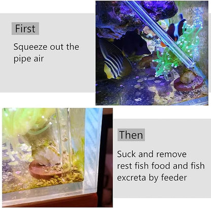 Aquarium Choice Coral Feeder Long Syringe Tube Liquid Fertilizer Feeder SPS HPS Marine Reef Coral Feeder Tool Fish Excreta Cleaner (3 Units 46.5CM/18.3 Inch)