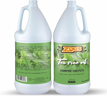 Zoo’s Pet Tea Tree Oil Dog Shampoo Fast Absorbing moisturize Skin - 1x (4L Gallon)