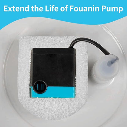 Cat Water Fountain Filters, 24 Pack Pet Fountain Replacement Foam Sponge Pre-Filters Fit for Multiple Ceramic and Stainless Steel Pet Fountains