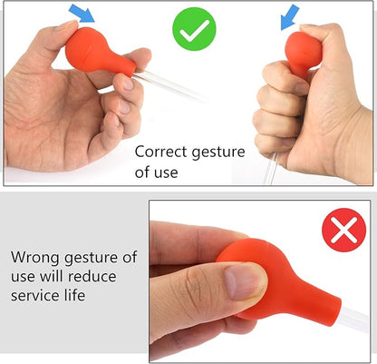 Aquarium Choice Coral Feeder Long Syringe Tube Liquid Fertilizer Feeder SPS HPS Marine Reef Coral Feeder Tool Fish Excreta Cleaner (1 Units 40CM/15.74 Inch)