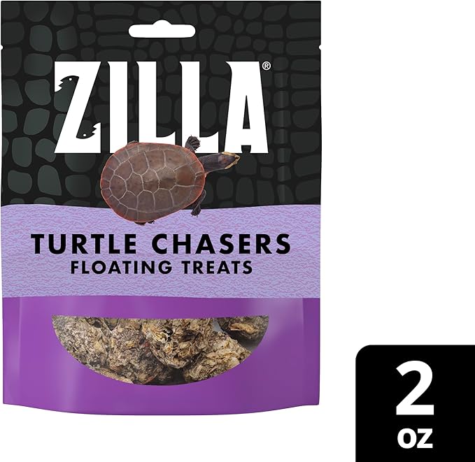 Zilla Turtle Chasers Floating Treats, Made with Real Shrimp, Resealable Bag