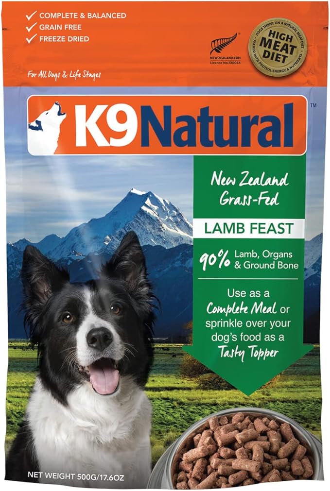 K9 Natural - Grain Free Freeze Dried Dog Food - Lamb, 1.1lb