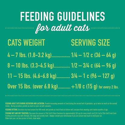 Tiki Cat Born Carnivore Indoor Health, Trout & Menhaden Fish Meal, Grain-Free Baked Kibble to Maximize Nutrients, Dry Cat Food, 6 Lbs. Bag