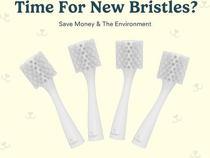 Jasper 4 Pack Replacement Brush Heads for Macrobrush 360° - Dog Toothbrush Kit for Dog Teeth Cleaning for Medium to Large Dogs, Pet Toothbrush to Keep Dog Teeth Clean & Dog Breath Fresh