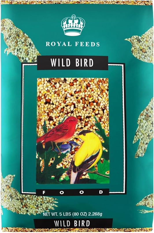 Wild Bird Seed 5 Lbs, Premium Mixed Wild Birdseeds, Nut Free Mix Feed, Nutrient-Rich Birdseeds, Supports Daily Energy Growth & Healthy Balanced Diet, Bird Seed for Outside Feeders