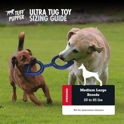 SuperChewy Tough Tug Pull Toy | Lifetime Replacement | Strong Natural Rubber | Interactive Tug-of-War Toy for Dogs | Ultra Durable Chew Toys for Aggressive Chewers | for Medium & Large Breeds
