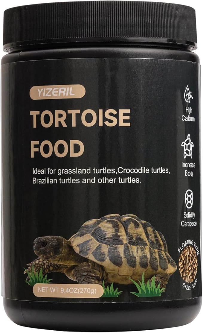 Tortoise Food Sticks - Calcium Enriched for Strong Shells Natural Ingredients with Antarctic Krill & Vitamins,Supports Growth for Desert,Grassland Turtles (9.4oz)