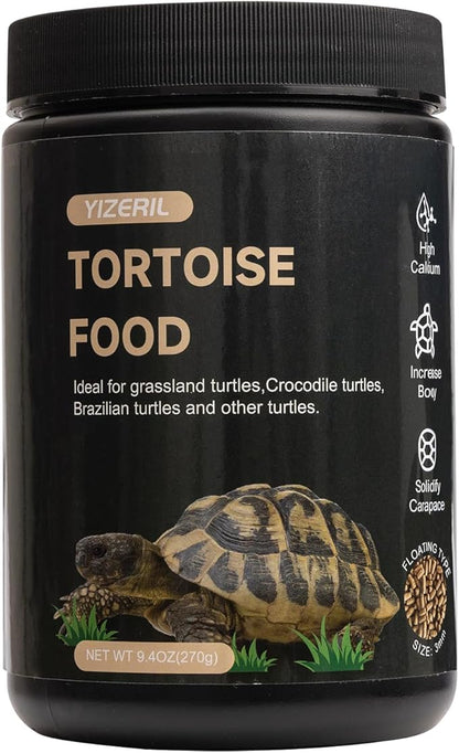 Tortoise Food Sticks - Calcium Enriched for Strong Shells Natural Ingredients with Antarctic Krill & Vitamins,Supports Growth for Desert,Grassland Turtles (9.4oz)