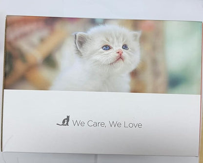 Cat Water Fountain Stainless Steel, FEELNEEDY Visual Filter Automatic Pet Water Fountain for Cats & Dogs Dispenser, Cordless Battery Operated Water Fountain for Cats Indoor - 3.2L/108oz