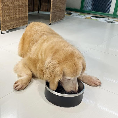 Stainless Steel Dog Bowls, Metal Dog Bowls, Water Bowl for Dogs, Dog Food Bowls, Pet Bowls for Dogs, Dog Dish for Large Dogs, Insulated Dog Bowl, Non Slip Dog Bowl, Easy to Clean, 40oz,Black