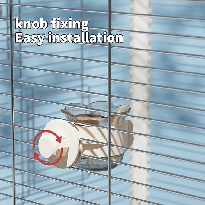 2pcs/4pcs PET Bird Bowls with Clamp, Bird Cage Feeder, Durable Water Bowl, Feeding Cups, Water Feeder for Cockatiel, Parakeet, Macaw, Finches, Lovebirds, Small Animals Gray (Gray, 4pcs)