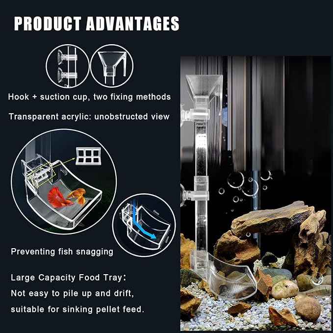 Aquarium Fish Shrimp Feeding Dish Set, Transparent Shrimp Feeding Tube, Fish Tank Feeding Supplies with Feeding Ring Cleaning Brush