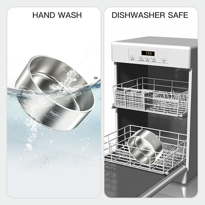 42oz Double Layer 304 Stainless Steel Dog Bowl - Insulated & Durable | Non-Slip Base | Easy to Clean | BPA-Free Safe Dog Food and Water Bowl